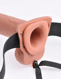 (wd) Fetish Fantasy 10 In Holl Rechargeable Strap-on Remote Tan