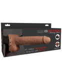 (wd) Fetish Fantasy 10 In Holl Rechargeable Strap-on Remote Tan