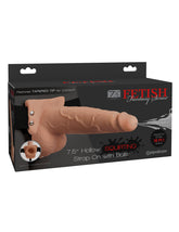 Fetish Fantasy 7.5 In Hollow Squirting Strap-on W- Balls Flesh
