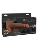 Fetish Fantasy 7.5 In Hollow Squirting Strap-on W- Balls Tan