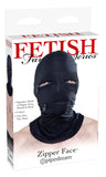 Fetish Fantasy Black Zipper Face Hood