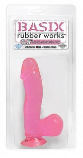 Basix Rubber Works Pink 6.5in Dong W-suction Cup