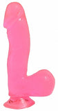 Basix Rubber Works Pink 6.5in Dong W-suction Cup