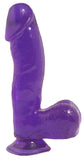 Basix Rubber Works 6.5in Purple Dong W-suction Cup