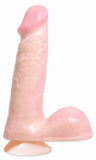 Basix Rubber Works 6in Dong W-suction Cup Flesh
