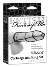 Fetish Fantasy Elite Cockcage & Ring Set Black