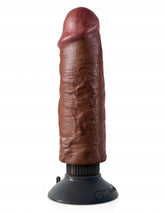 King Cock 6 In Cock Brown Vibrating