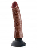 King Cock 7 In Cock Brown Vibrating