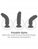 King Cock 9 In Cock W-balls Black Vibrating