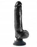 King Cock 9 In Cock W-balls Black Vibrating