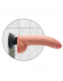 King Cock 9 In Cock W-balls Flesh Vibrating