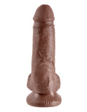King Cock 7 In Cock W-balls Brown