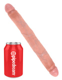 King Cock 12 In Slim Double Dildo Flesh