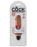 King Cock 5 In Vibrating Stiffy Tan