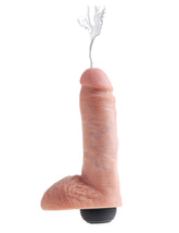 King Cock 8 In Squirting Cock W- Balls Light