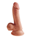 King Cock Plus 6.5 In Triple Density Cock W- Balls Tan