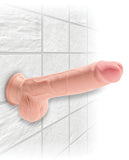 King Cock Plus 9 In Triple Density Cock W- Balls Light