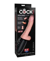King Cock Plus 6.5 In Thrusting Cock W- Balls