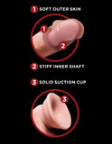King Cock Plus 6 In Triple Density Cock W- Swinging Balls Light