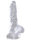 King Cock Clear 4 In Cock W- Balls