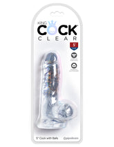King Cock Clear 5 In Cock W- Balls