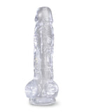 King Cock Clear 8 In Cock W- Balls