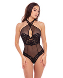 Midnight Halter Teddy Black S-m