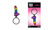 Rainbow Dildo Keychain