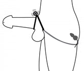 Master Series Prostatic Play Voyager Vibrating C Ring & Anal Stimulator