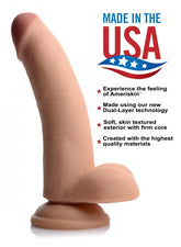 Usa Cocks 8in Ameriskin Dildo Light(out Beg Sep)