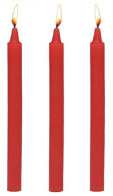 Master Series Fire Sticks Fetish Drip Candle Set Of 3 Red