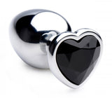 (d) Booty Sparks Black Heart G Anal Plug Large