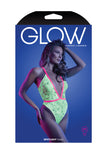 Glow Spotlight Contrast Lace Teddy Neon Green L/xl