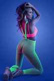 Glow Come Alive 3pc Seamless Set Neon Green & Pink O/s