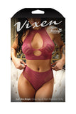 (wd)vixen Just Like Magic Crop & Panty Cranberry O/s