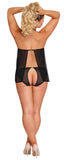 Sassy Cupless Babydoll & Panty Set Black S/m