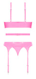 Club Candy Basque & Cheeky Panty Pink S/m