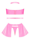 Club Candy Bra Skirt & Thong Pink S/m