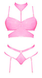 Club Candy Bra Harness & Panty Pink L/xl