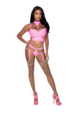 Club Candy Bra Harness & Panty Pink L/xl