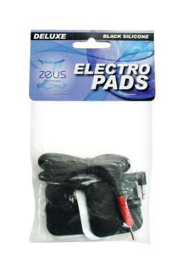 Zeus Electrosex Black Adhesive Silicone Pads Pair