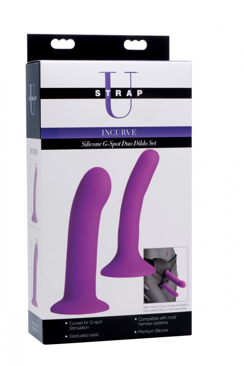 (d) Strap U Silicone G Spot Du Dildo Set