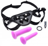 Strap U Double-g Deluxe Vibrating Silicone Strap On Kit