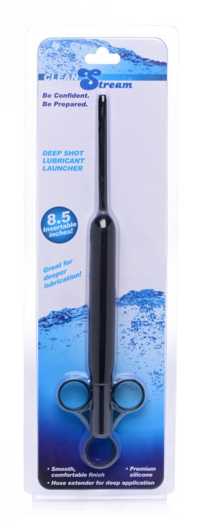 Cleanstream Deep Shot Silicone Ribbed Lube Launcher