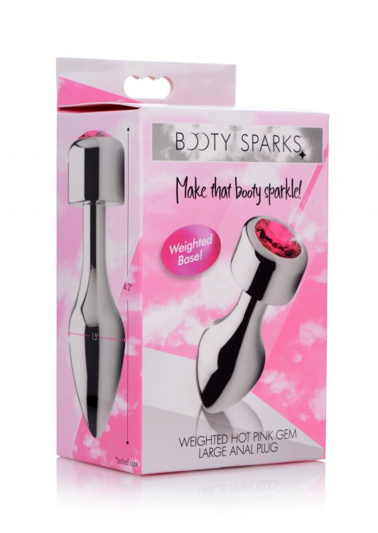 (d) Booty Sparks Weighted Hot Gem Anal Plug Large