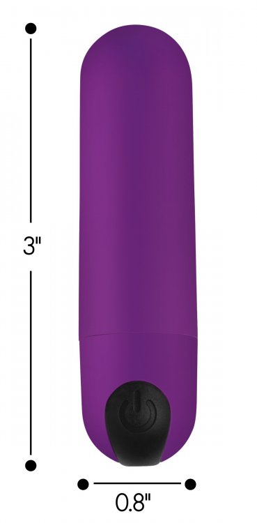 Bang! Vibrating Bullet W/ Remote Control Purple