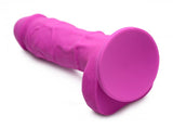 Strap U Power Pecker 7in Dildo Silicone W/ Balls Pink