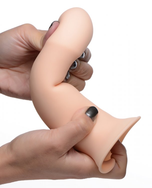 (d) Squeeze-it Squeezable Thic Phallic Dildo- Flesh