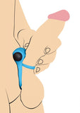 Bang! Silicone Cock Ring & Bullet W/ Remote Blue