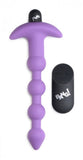 Bang! Vibrating Silicone Anal Beads & Remote Purple